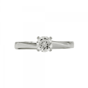 Solitaire ring White gold K14 with semiprecious stone Code 011973