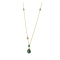 Necklace Yellow gold K14 with semiprecious stones Code 012035