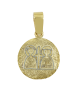 Christian pendant Yellow and white gold K14 Code 012058