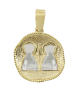 Christian pendant Yellow and white gold K14 Code 012059
