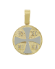 Christian pendant Yellow and white gold K14 Code 012062