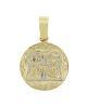 Christian pendant Yellow and white gold K14 Code 012062