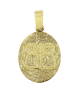 Christian pendant Yellow gold K14 with semiprecious crystal Code 012072 Christian pendant Yellow gold K14 with semiprecious crystal Code 012072