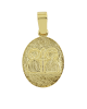 Christian pendant Yellow gold K14 with semiprecious crystal Code 012073