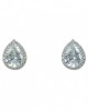 Earrings White gold K14 with semiprecious stones Code 012123
