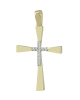 Γυναικείος σταυρός Κίτρινος χρυσός Κ14 με ημιπολύτιμες πέτρες Κωδικός 012191