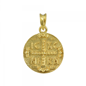Christian pendant Yellow gold K14 Code 012196