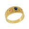 Byzantine ring Yellow gold K14 with semiprecious crystals Code 012199