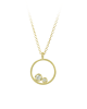 Necklace Cycle Yellow gold K14 with diamonds Code 012213