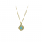 Necklace Yellow gold K14 with diamonds and ceramic Code 012224