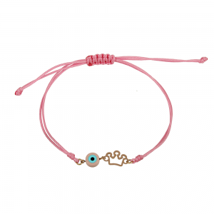Bracelet for baby girl Crown motif  Pink gold K14 Code 012345