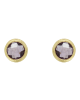 Earrings Yellow gold K14 with Amethyst Code 012384