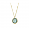 Necklace Yellow gold K14 Blue Topaz Code 012394
