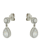 Earrings White gold K14 with semiprecious stones Code 012416