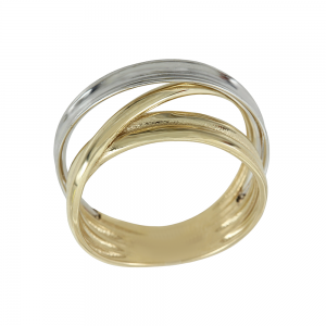 Ring Yellow and white gold K14 Code 012430
