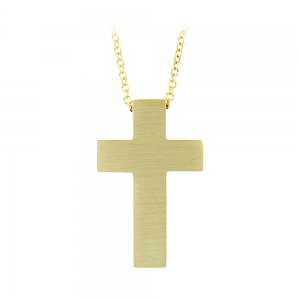 Cross with chain, Yellow gold K14 Code 012460