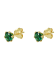 Earrings yellow gold K14 with semiprecious stone Code 012481