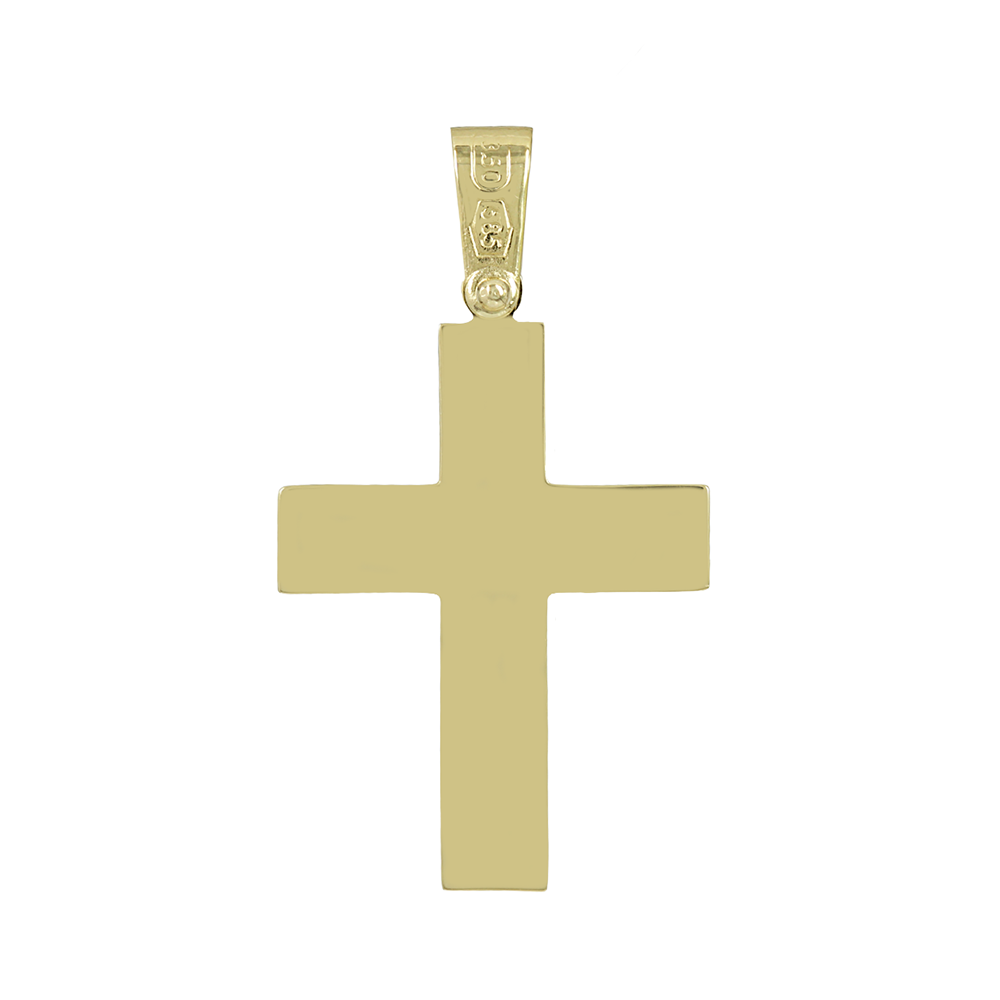 Γυναικείος σταυρός Κίτρινος και λευκός χρυσός K14 με ημιπολύτιμες πέτρες Aneli collection Κωδικός 012513
