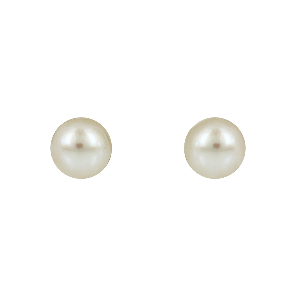 Earrings Yellow gold K14 with Akoya pearl Code 012637