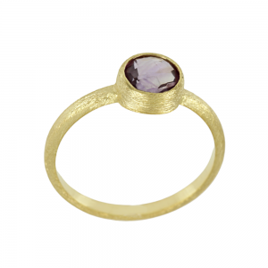 Ring Yellow gold K14 with Amethyst Code 012883