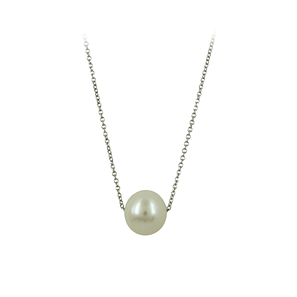 Necklace White gold K14 with pearl Code 012923