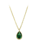 Necklace Yellow gold K14 with semiprecious stone Code 013041