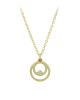 Κολιέ Κύκλος Κίτρινος χρυσός Κ14 με διαμάντι Κωδικός 013155