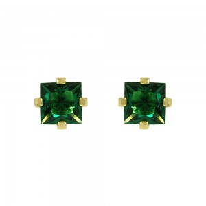 Single stone earrings Yellow gold K14 Code 013469