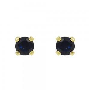 Single stone earrings Yellow gold K14 Code 013471