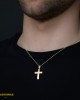 Αντρικός σταυρός Κίτρινος χρυσός K14 Aneli Collection Κωδικός 016157