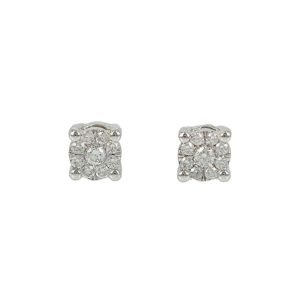 Diamond earrings White gold K18  Brilliant cut Code 004258 