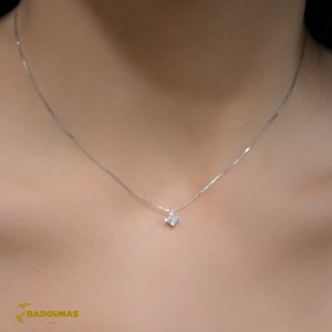 Necklace White gold  K18 with diamond Code 005536
