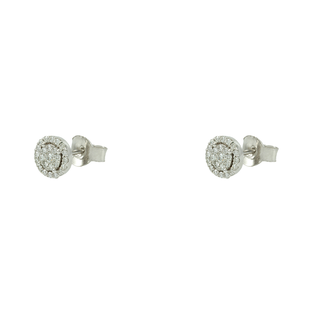 Diamond earrings White gold K18  Brilliant cut Code 005569 