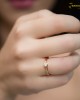 Μονόπετρο δαχτυλίδι Ροζ χρυσός Κ18 με διαμάντι σε κοπή Brilliant με Invisible κάρφωμα Κωδικός 006668