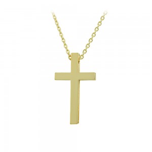Cross with chain, Yellow gold K18 Code 008831