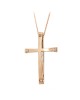 Cross with chain, Pink and white gold K18 with Brilliant cut diamonds Code 008928