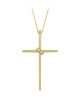 Σταυρός με αλυσίδα, Κίτρινος χρυσός Κ18 με Διαμάντια σε κοπή Brilliant Κωδικός 008930