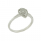 Ring Rosete White gold K18 with white color diamonds Code 011864