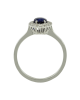 Δαχτυλίδι Ροζέτα Λευκός χρυσός Κ18 με Διαμάντια και LAB GROWN Ζαφείρι Κωδικός 011868