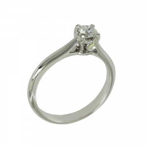 Solitaire ring White gold K18 with diamond GIA Certification Code 012021