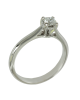 Μονόπετρο δαχτυλίδι Λευκός χρυσός Κ18 με διαμάντι πιστοποίησης GIA Κωδικός 012021