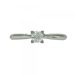 Solitaire ring White gold K18 with diamond GIA Certification Code 012022