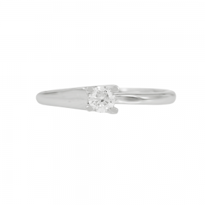 Μονόπετρο δαχτυλίδι Λευκός χρυσός Κ18 με Διαμάντι Κωδικός 013200