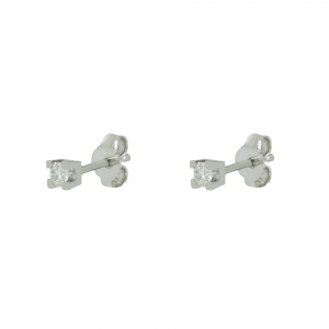 Diamond earrings White gold K18 Brilliant cut Code 013207