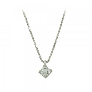 Necklace White gold  K18 with diamond Code 013212