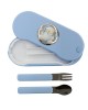 Children's spoon and fork set with silver elements Code 009645