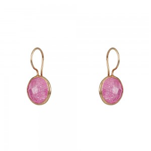 Earrings of pink gold plated Silver 925 Code 004947