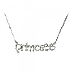 Necklace of Silver 925 Princess White gold plated Code 007391