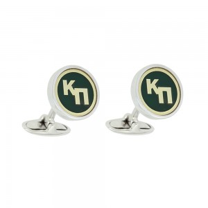 Men’s cufflinks of Silver 925 Monograms White gold plated Code 007716