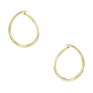 Earrings of yellow gold plated Silver 925 Code 007745